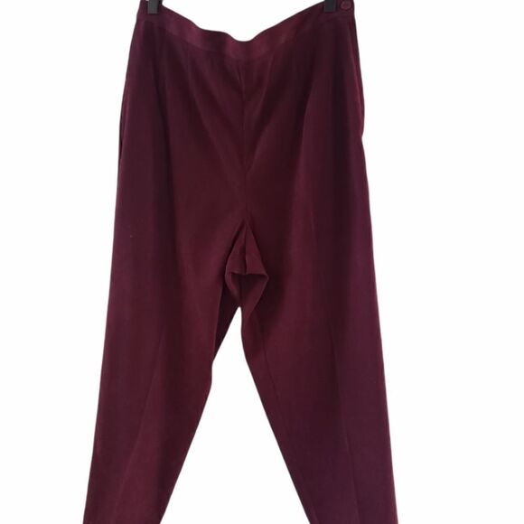 Plaza South Woman's Burgundy Pantsuit - Picture 4 of 16